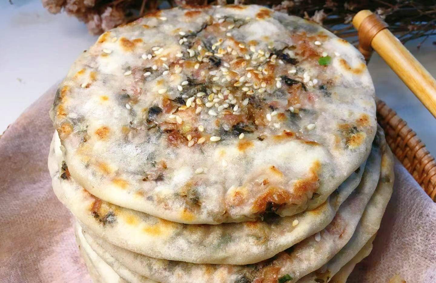 温州梅干菜肉饼的10步做法