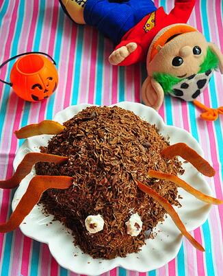 蜘蛛巧克力戚风蛋糕的制作教程     菜谱宝